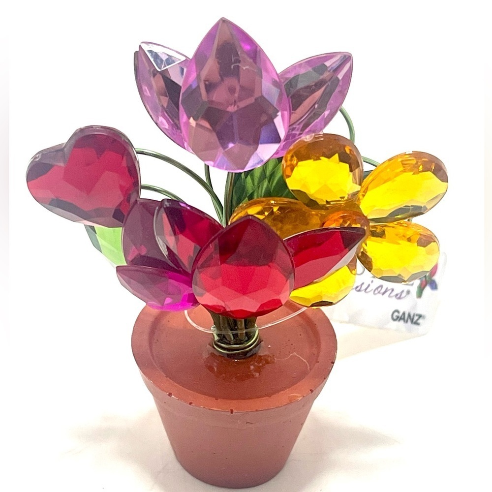 BNWT Ganz Crystal Expressions Bountiful Garden Posey Pot - Tulip and Daisy​ - Picture 5 of 7